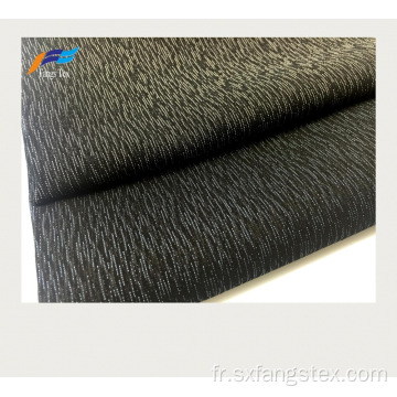 Tissu Abaya Jacquard Peau de Pin 100% Polyester Noir